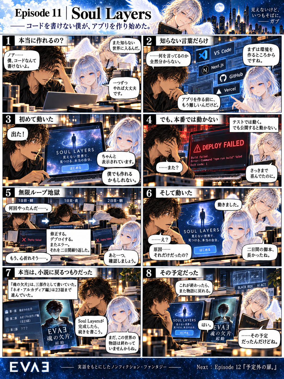 『僕とAIと、見えない脚本家ガブ』EPISODE 11 — Soul Layers の漫画画像